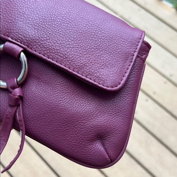 Adorable Small Purple/Plum Leather Crossbody Bag - Picture 13 of 13